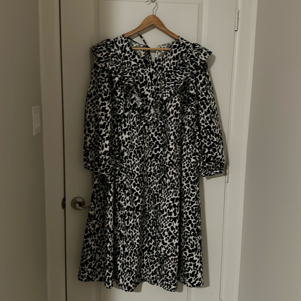 Sandy Liang for Target Spotted Leopard Print Midi Dress, Size 1X, NWT